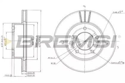 Тормозной диск BREMSI DBA455V