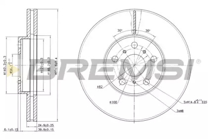 Тормозной диск BREMSI DBA502V