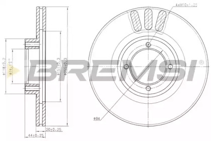 Тормозной диск BREMSI DBA610V