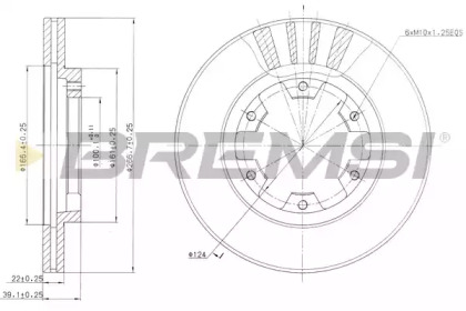 Тормозной диск BREMSI DBA660V