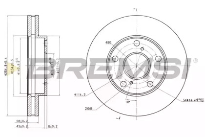 Тормозной диск BREMSI DBA702V