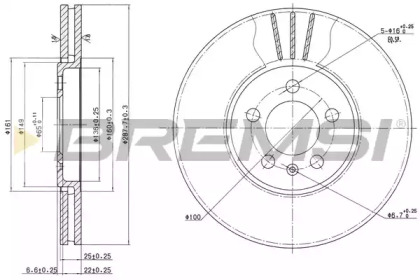 Тормозной диск BREMSI DBA706V