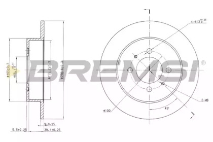 Тормозной диск BREMSI DBA717S