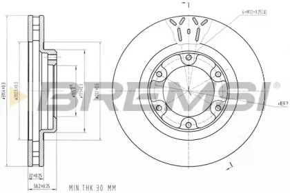 Тормозной диск BREMSI DBA769V