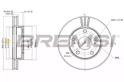 Тормозной диск BREMSI DBA780V