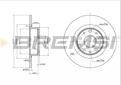 Тормозной диск BREMSI DBA805S