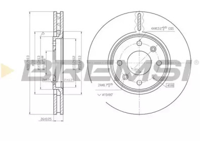 Тормозной диск BREMSI DBA841V