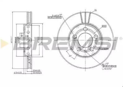 Тормозной диск BREMSI DBA927V