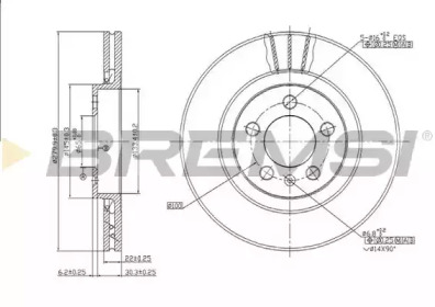 Тормозной диск BREMSI DBA928V