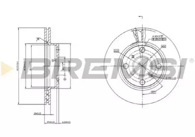 Тормозной диск BREMSI DBB084V