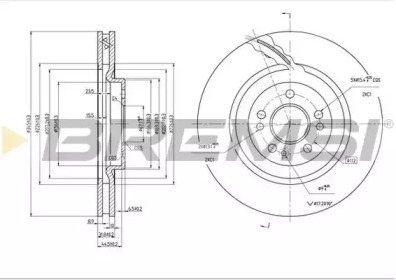 Тормозной диск BREMSI DBB085V