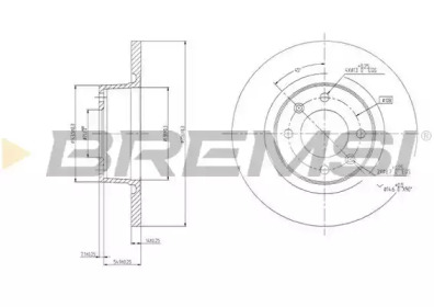 Тормозной диск BREMSI DBB157S