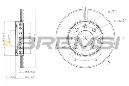 Тормозной диск BREMSI DBB161V