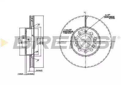 Тормозной диск BREMSI DBB218V