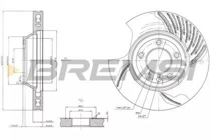 Тормозной диск BREMSI DBB408VLS