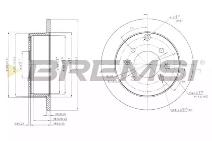 Тормозной диск BREMSI DBB448S