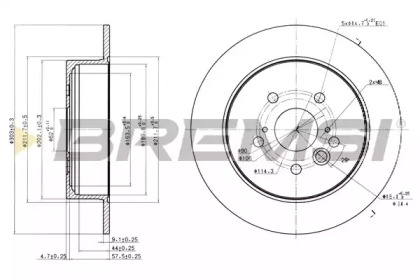 Тормозной диск BREMSI DBB486S