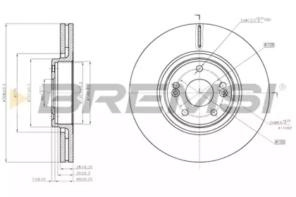 Тормозной диск BREMSI DBB511V