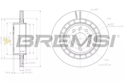 Тормозной диск BREMSI DBB604V