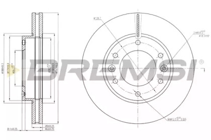 Тормозной диск BREMSI DBB612V