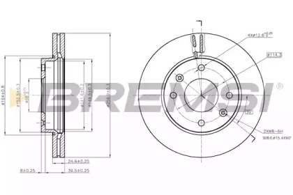Тормозной диск BREMSI DBB614V