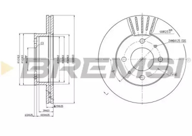Тормозной диск BREMSI DBB632V