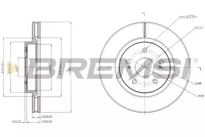 Тормозной диск BREMSI DBB635V