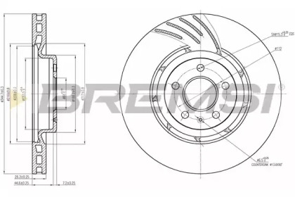 Тормозной диск BREMSI DBB665V