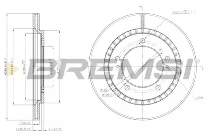 Тормозной диск BREMSI DBB687V