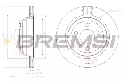 Тормозной диск BREMSI DBB698V