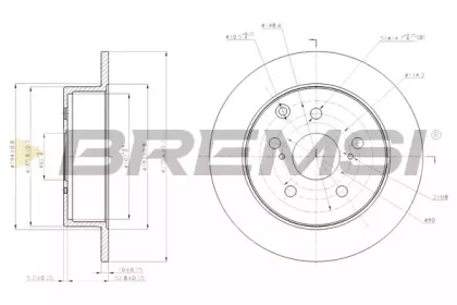 Тормозной диск BREMSI DBB704S