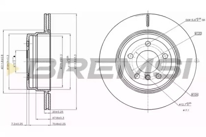 Тормозной диск BREMSI DBB715V