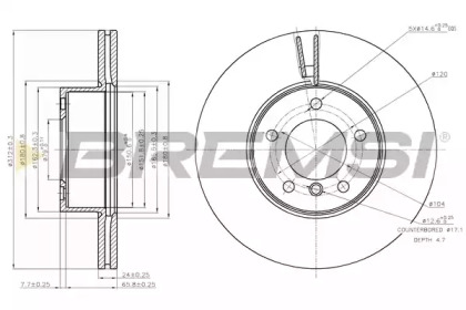 Тормозной диск BREMSI DBB717V