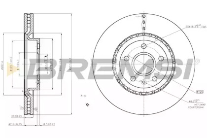 Тормозной диск BREMSI DBB723V