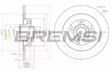 Тормозной диск BREMSI DBB725S