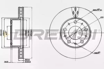 Тормозной диск BREMSI DBB800V