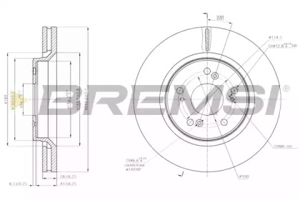 Тормозной диск BREMSI DBB820V