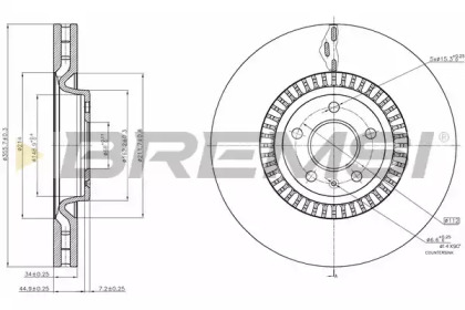 Тормозной диск BREMSI DBB987V