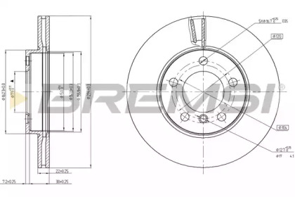 Тормозной диск BREMSI DBC122V