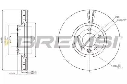 Тормозной диск BREMSI DBC182V