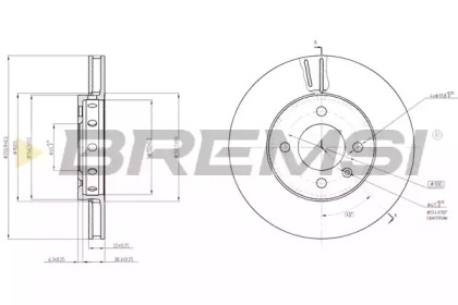 Тормозной диск BREMSI DBC184V