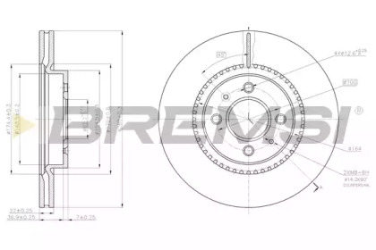 Тормозной диск BREMSI DBC186V