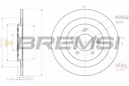 Тормозной диск BREMSI DBC201S