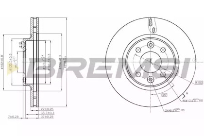 Тормозной диск BREMSI DBC327V