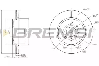 Тормозной диск BREMSI DBC410V