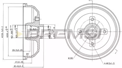 Тормозный барабан BREMSI DR5135