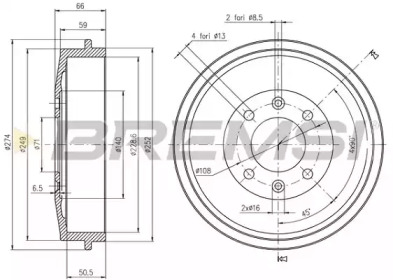 Тормозный барабан BREMSI DR5146