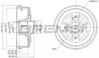 Тормозный барабан BREMSI DR5168