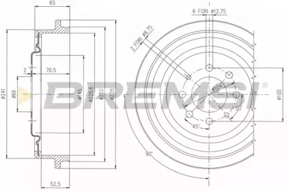 Тормозный барабан BREMSI DR5176