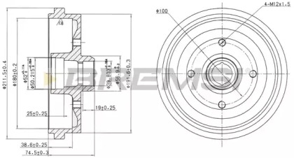 Тормозный барабан BREMSI DR5226